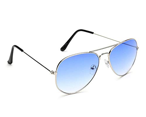 NEW FASHION UV Protected Unisex Silver frame Aviator Sunglasses for Men Women