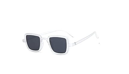 Rectangle Transparent Black Sunglasses for Men and Women