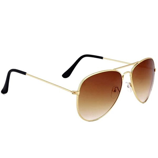 UV Protected Men's and Women's Aviator Sunglasses (Brown)